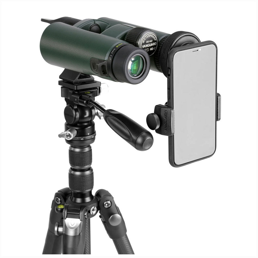 Universele digiscopie-adapter voor smartphone/optiek met bluetooth-afstandsbediening