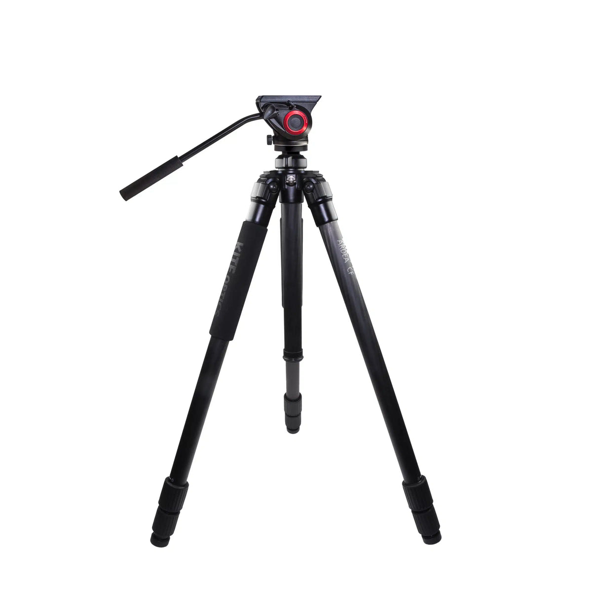 Statief kite optics ardea CF met Manfrotto MVH500AH videokop