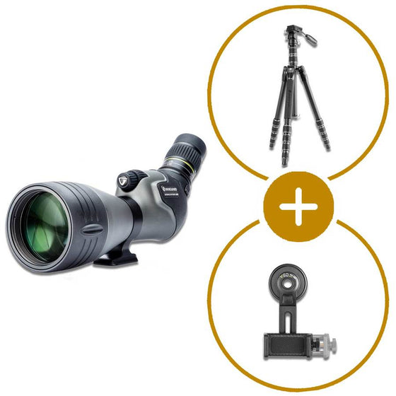 Pakket spotting scope Vanguard Endeavor 82hd 20-60 x 80 + statief veo3 go 265hap + digiscopie kit 