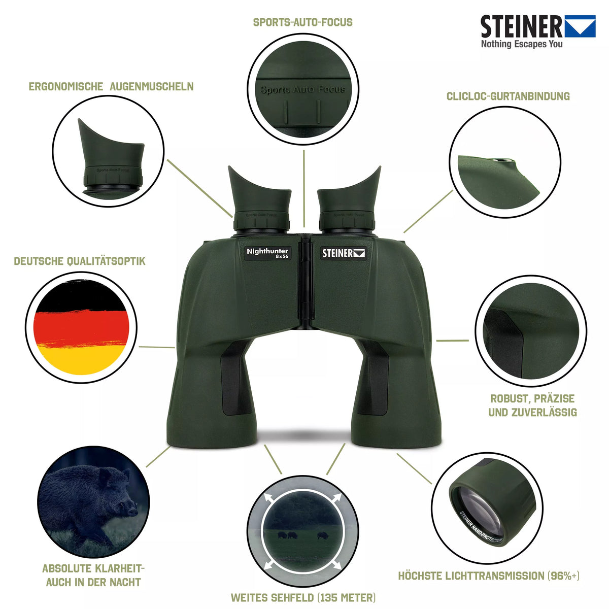 Steiner Nighthunter 8x56 verrekijker 